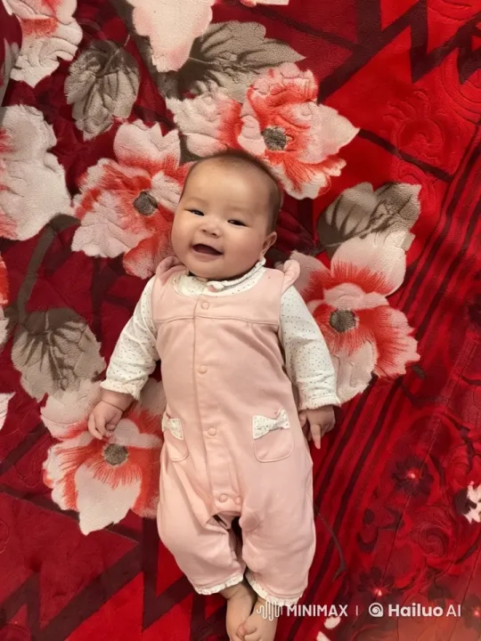 Baby's Joyful Dance on Floral Blanket – AI Generated Video | Hailuo AI