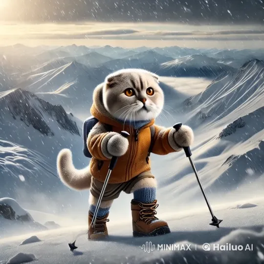 Winter Trek: A Journey Through Snowy Mountains – AI Generated Video | Hailuo AI