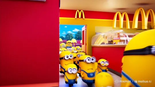 Minions Chaos at McDonald's: Whimsical Antics – AI Generated Video | Hailuo AI