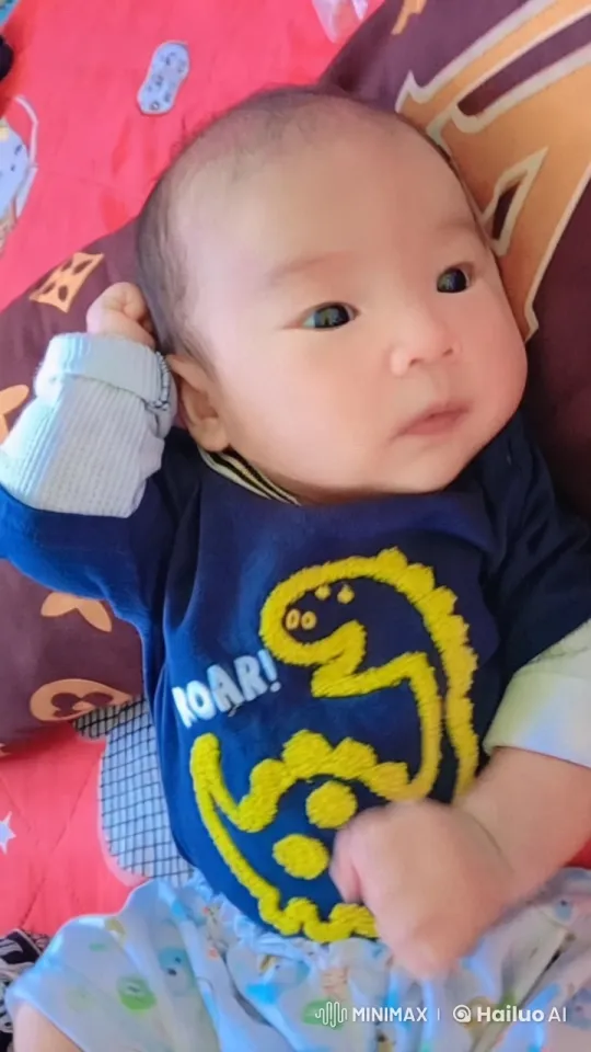 Baby's Playful Kungfu Dance on Colorful Bed – AI Generated Video | Hailuo AI