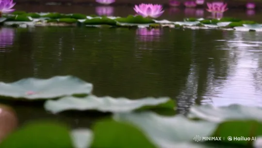 Serene Pond Scene with Emerging Woman – AI Generated Video | Hailuo AI