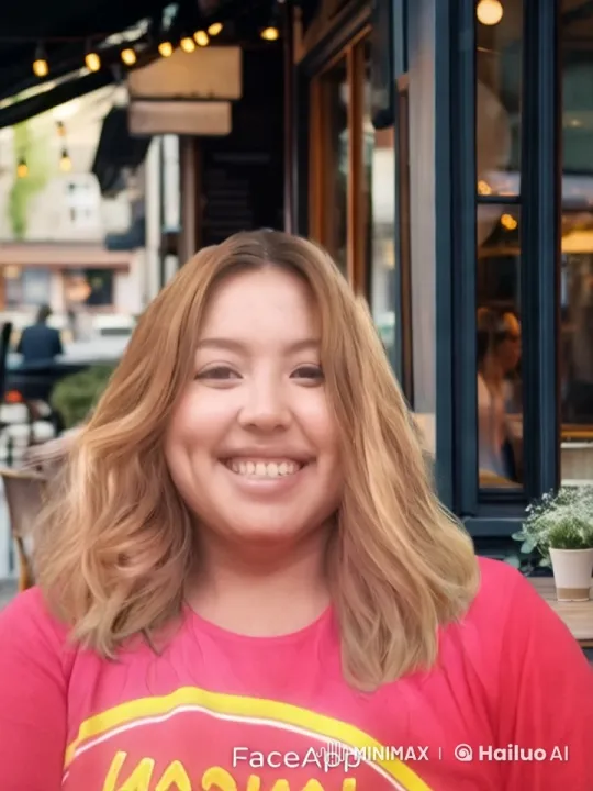 Person Embraced by Tiger at Cozy Outdoor Café – AI Generated Video | Hailuo AI