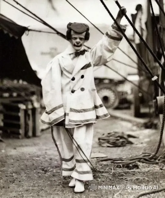 Vintage Clown Performs Crip Walk and Ballet in Circus Setting – AI Generated Video | Hailuo AI