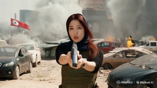 Female Soldier Leads in 'I Love Palestine' Battle Scene – AI Generated Video | Hailuo AI