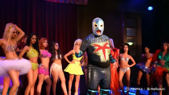 Luchador Unmasks to Reveal Feminine Beauty in Cabaret Performance – AI Generated Video | Hailuo AI