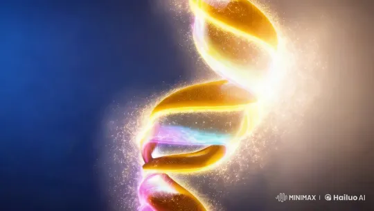 DNA Visualization: Animated, Regenerating, Radiant Energy Display – AI Generated Video | Hailuo AI