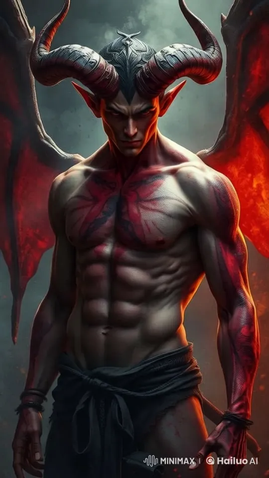 Demonic Figure Approaches with Fireball Amidst Chaos – AI Generated Video | Hailuo AI