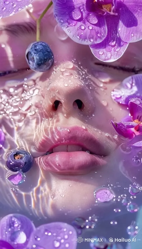 Tranquil Serenity: Water, Orchids, and Blueberries – AI Generated Video | Hailuo AI