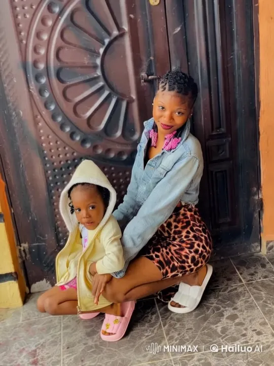 Woman and Child in Front of Ornate Door – AI Generated Video | Hailuo AI