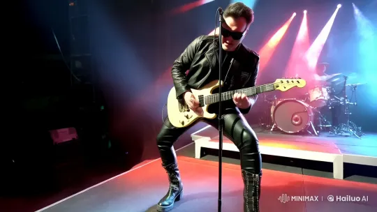 Nelson's Intense Rock Concert Performance – AI Generated Video | Hailuo AI