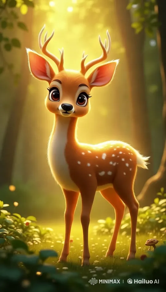 Golden Rabbit in Enchanted Forest - Pixar Animated Short – AI Generated Video | Hailuo AI