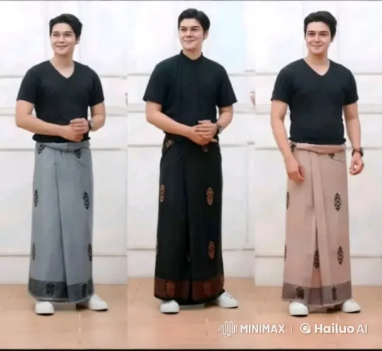 Elegant Male Models Showcase Sarongs in Luxurious Setting – AI Generated Video | Hailuo AI