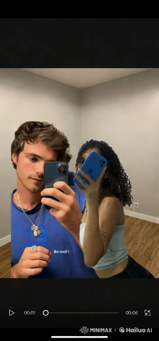 Young Couple Shares Intimate Moment in Minimalistic Setting – AI Generated Video | Hailuo AI