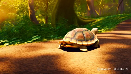 Tranquil Forest Path: A Turtle's Serene Journey – AI Generated Video | Hailuo AI