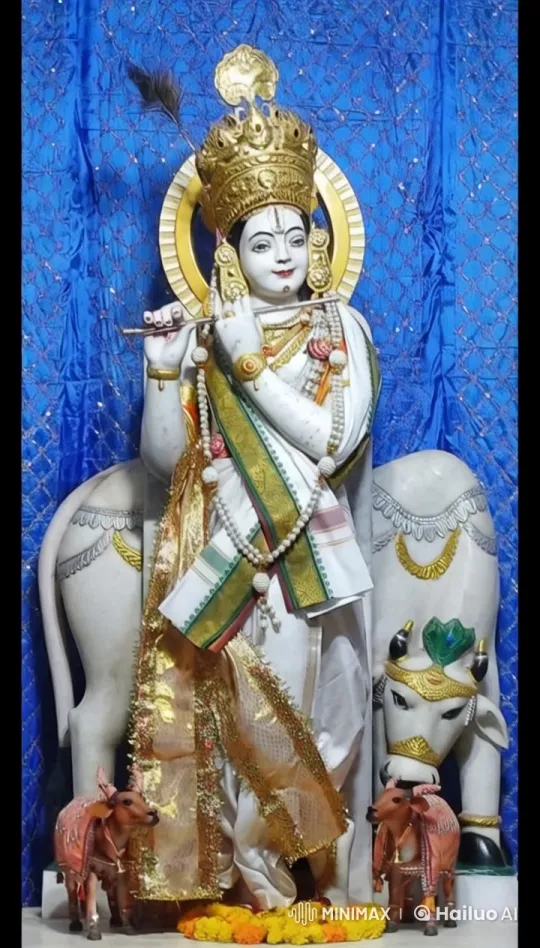 Aesthetic Worship: Ornate Deity Statue and Sacred Decor – AI Generated Video | Hailuo AI