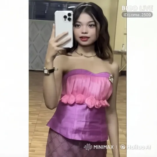 Live2D Animated Video of Girl Taking Selfie, Squeezing Breasts – AI Generated Video | Hailuo AI