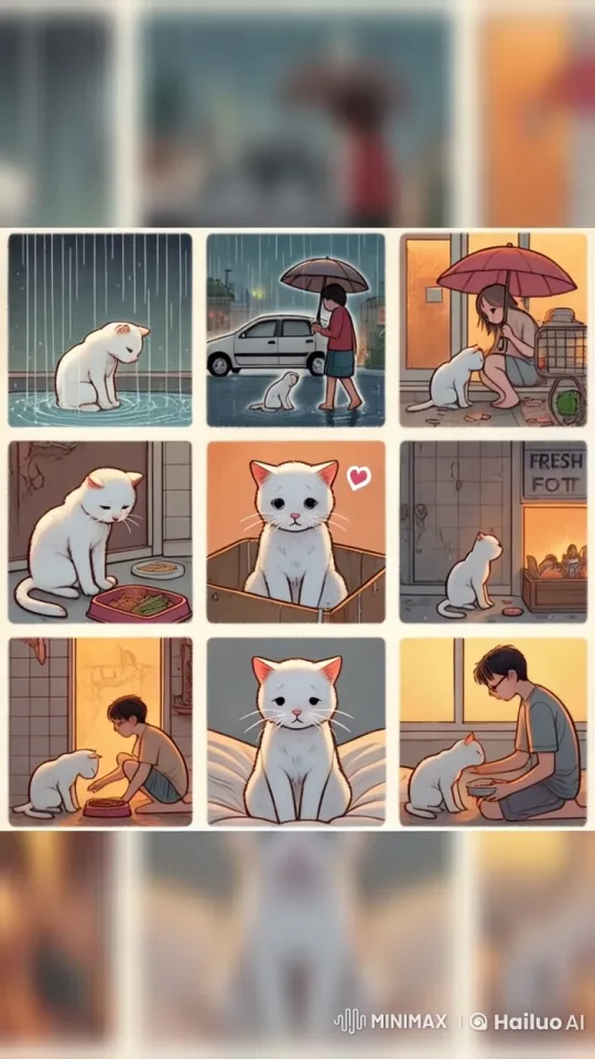 Abandoned Cat's Journey to Happiness – AI Generated Video | Hailuo AI