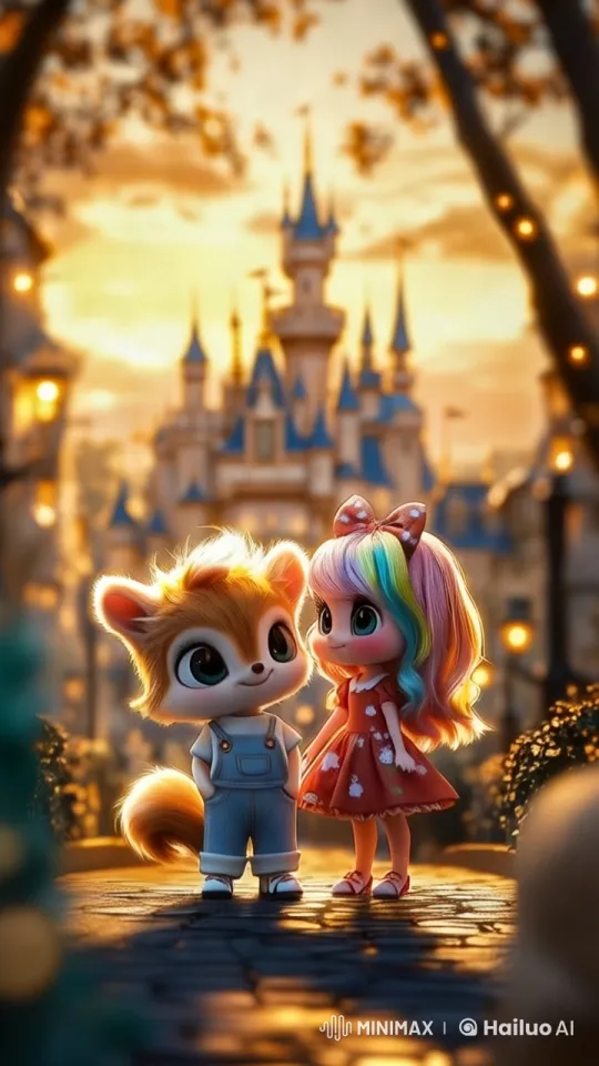 Whimsical Characters in Enchanted Castle Setting – AI Generated Video | Hailuo AI