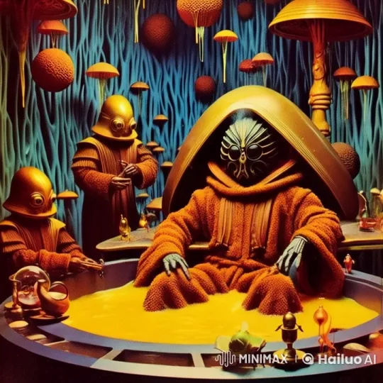Alien Ritual in Surreal Chamber with Live2D Animation – AI Generated Video | Hailuo AI