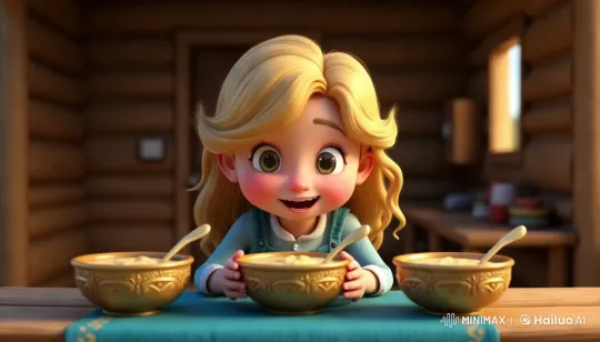 Goldilocks and the Three Bowls of Porridge – AI Generated Video | Hailuo AI