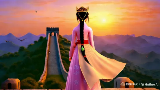 Princess on the Great Wall: A Studio Ghibli-Inspired Anime Clip – AI Generated Video | Hailuo AI