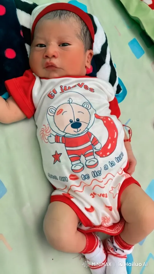 Innocent Moments: Baby on Colorful Bed – AI Generated Video | Hailuo AI