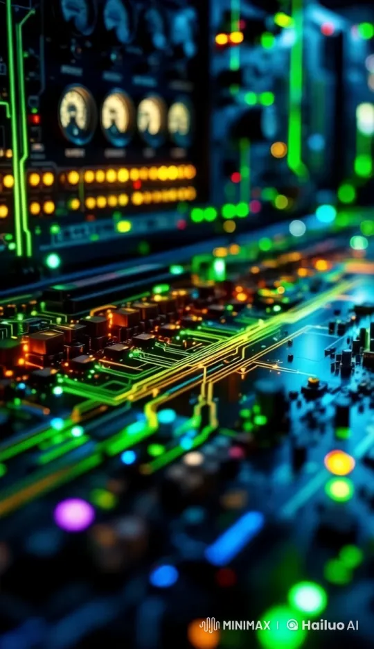 High-Tech Circuitry: A Dynamic Visual Experience – AI Generated Video | Hailuo AI
