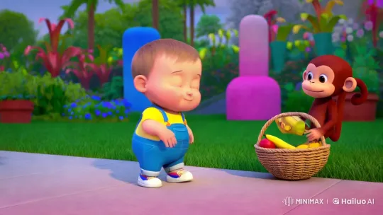 Johny and Monkey's Whimsical Garden Adventure – AI Generated Video | Hailuo AI