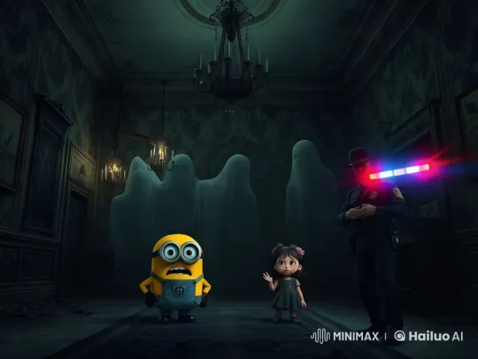 Minion, Girl, and Officer React to Police Warning – AI Generated Video | Hailuo AI