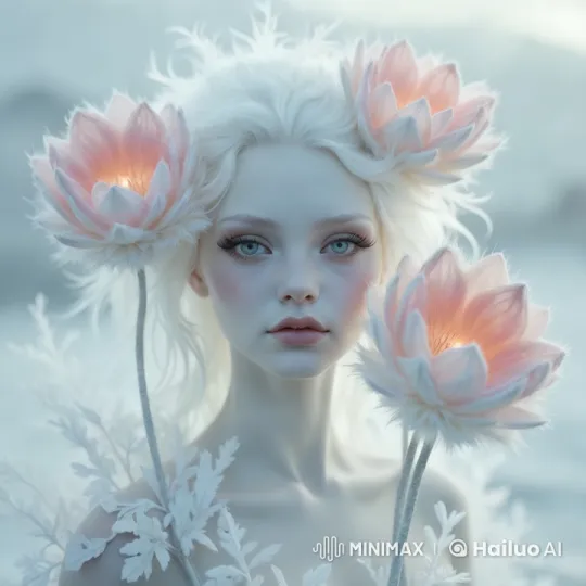 Ethereal Beauty with Glowing Flowers – AI Generated Video | Hailuo AI
