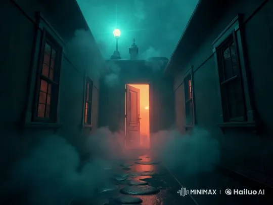 Mysterious House in Foggy Alley: Police Confront Ghosts – AI Generated Video | Hailuo AI