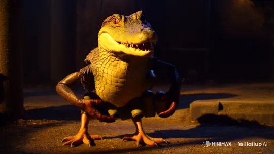 Grotesque Mutant Creature Carries Bombs in Surreal Scene – AI Generated Video | Hailuo AI