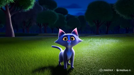 Night Park Serenity: Kittens' Journey Under Starlight – AI Generated Video | Hailuo AI