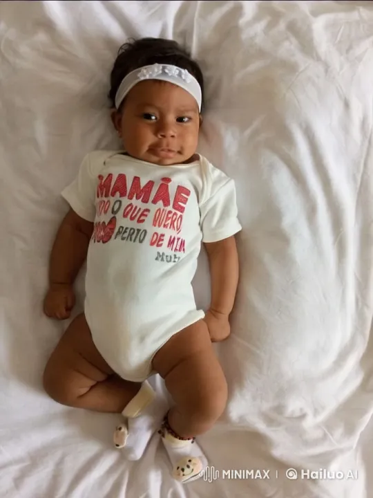 Baby's Joyful Play on White Bed – AI Generated Video | Hailuo AI