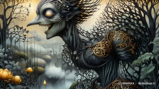 Fantastical Creature Sings Romantic Song in Enchanted Forest – AI Generated Video | Hailuo AI