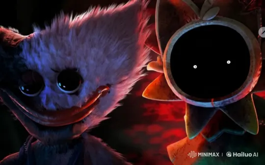 Fluffy Blue and Sunflower Characters Tend to Vibrant Garden – AI Generated Video | Hailuo AI