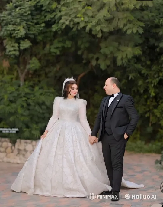 Romantic Couple in Elegant Outdoor Wedding Setting – AI Generated Video | Hailuo AI