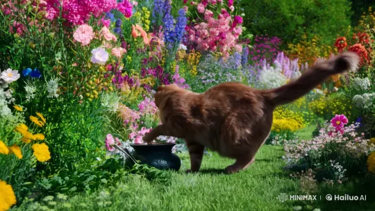 Aesthetic Cat Cooks Gracefully in Enchanted Garden – AI Generated Video | Hailuo AI