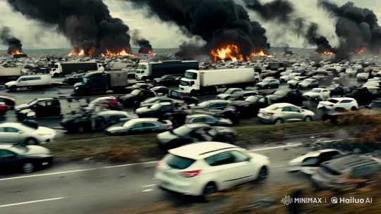 Apocalyptic Highway: WW3's Devastating Aftermath – AI Generated Video | Hailuo AI