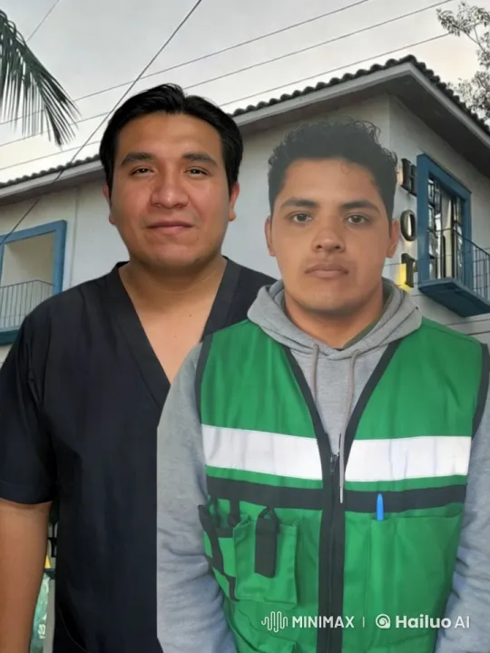 Boys Share Intimate Moment in Front of Building – AI Generated Video | Hailuo AI