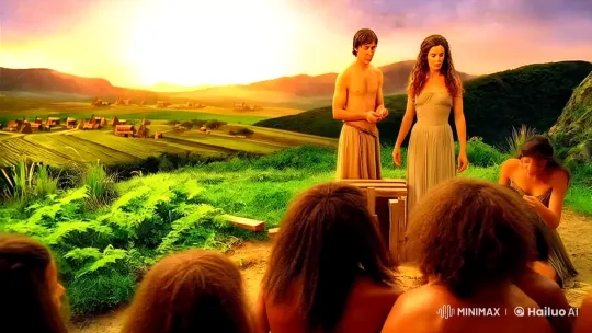 Adam and Eve Teach Early Civilization Skills – AI Generated Video | Hailuo AI