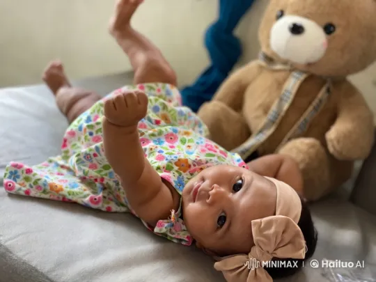 Baby's Playful Kung Fu Dance with Teddy Bear – AI Generated Video | Hailuo AI