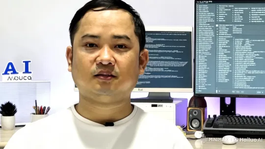 Professional AI Developer Showcases Skills in Modern Workspace – AI Generated Video | Hailuo AI