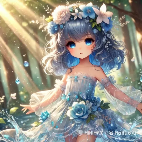 Magical Forest Scene with Enchanted Girl and Sunlit Beauty – AI Generated Video | Hailuo AI