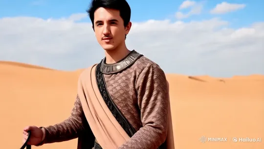 Eros and His Horse in Majestic Desert Landscape – AI Generated Video | Hailuo AI