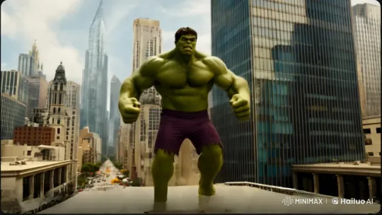 Hulk Battles Giant, Earth-Powered Gorilla in Earthquake-Stricken City – AI Generated Video | Hailuo AI