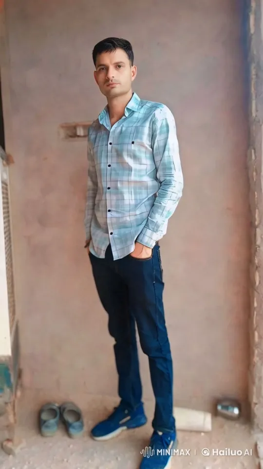 Young Man Poses Casually in Minimalist Setting – AI Generated Video | Hailuo AI