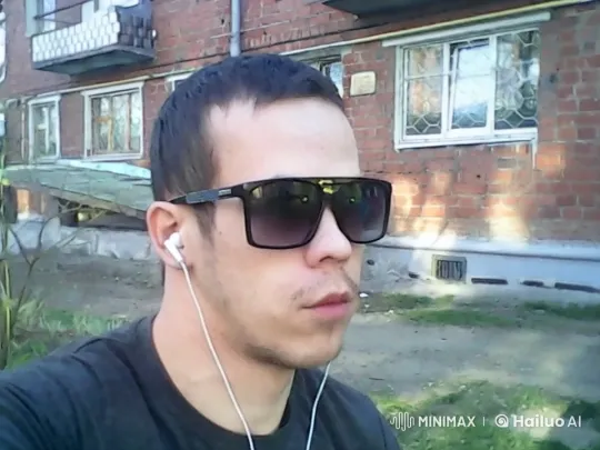 Two Men Share Tender Moment Outside Building – AI Generated Video | Hailuo AI