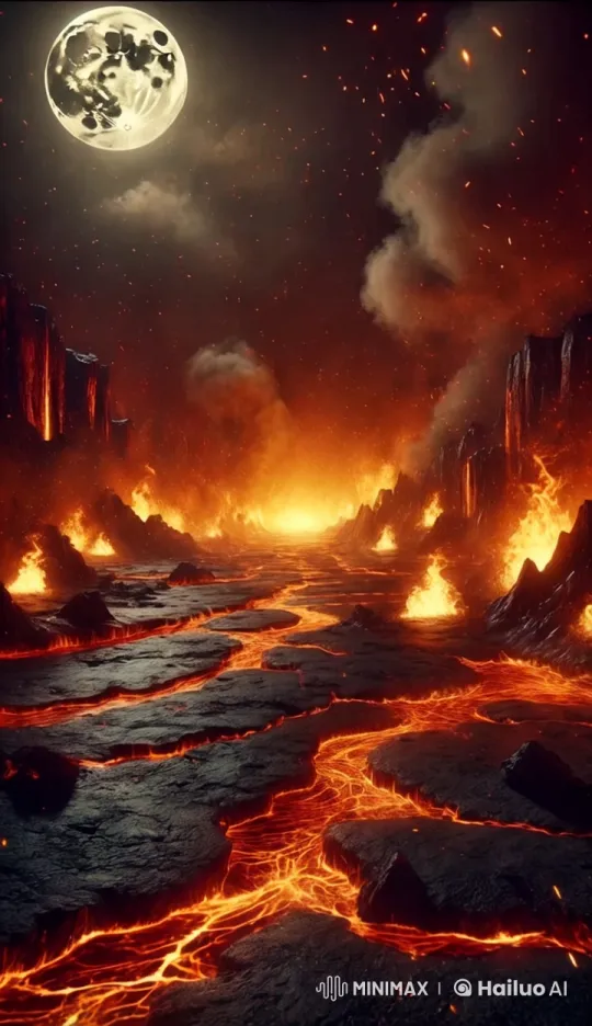 Dramatic Lava Flows Captured in Dynamic Aesthetic Video – AI Generated Video | Hailuo AI