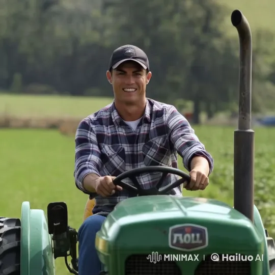 Tranquil Journey: Farmer Navigates Lush Fields – AI Generated Video | Hailuo AI